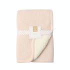 Alternate image 3 for ever &amp; ever&trade; Seed Stitch Sherpa Back Blanket in Rosewater