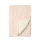 Alternate image 1 for ever &amp; ever&trade; Seed Stitch Sherpa Back Blanket in Rosewater