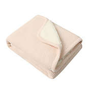 ever &amp; ever&trade; Seed Stitch Sherpa Back Blanket in Rosewater