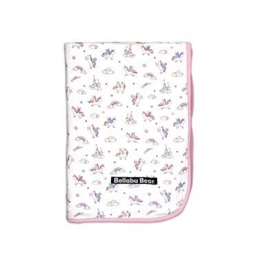 Bellabu Bear&reg; Unicorns 2-Layer Reversible Bamboo Blanket in White. View a larger version of this product image.