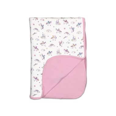 Bellabu Bear&reg; Unicorns 2-Layer Reversible Bamboo Blanket in White. View a larger version of this product image.