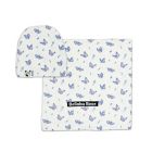 Alternate image 0 for Bellabu Bear Butterfly Swaddle and Beanie Set in White