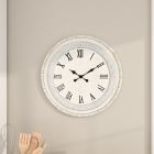 Alternate image 8 for Ridge Road Decor 22-Inch Round Wood Farmhouse Wall Clock in White