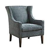 Madison Park Addy Wing Chair in Steele Blue