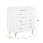 Alternate image 3 for babyletto Lolly 3-Drawer Changing Dresser