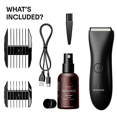 Meridian Complete Package 6-Piece Body Trimmer Set in Black. View a larger version of this product image.