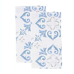 Everhome™ Faded Medallion Napkins in Skyway Blue (Set of 2)