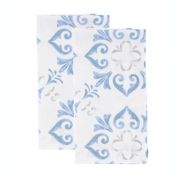 Everhome&trade; Faded Medallion Napkins in Skyway Blue (Set of 2)