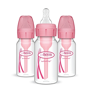 Dr. Brown&#39;s&reg; Options+&trade; 3-Pack 4 oz. Baby Bottles in Pink. View a larger version of this product image.