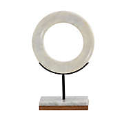 White Marble Ring Sculpture