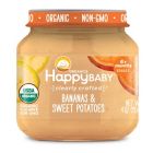 Alternate image 0 for Happy Baby&reg; Organic 4 oz. Stage 2 Banana and Sweet Potato Baby Food Jar