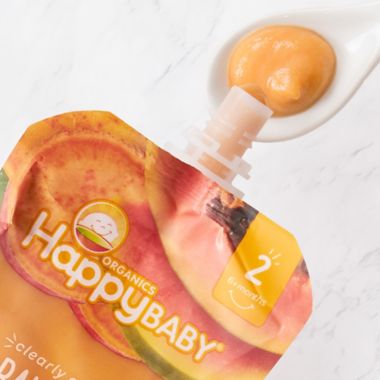 Happy Baby&reg; Organic 4 oz. Stage 2 Banana and Sweet Potato Baby Food Jar. View a larger version of this product image.