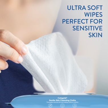 Cetaphil&reg; 10-Count Gentle Skin Cleansing Cloths. View a larger version of this product image.