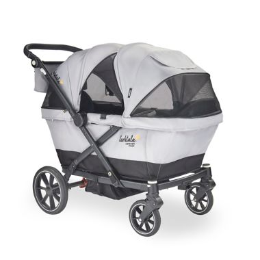 Larktale&trade; Caravan&trade; Coupe Double Stroller in Grey/Black. View a larger version of this product image.