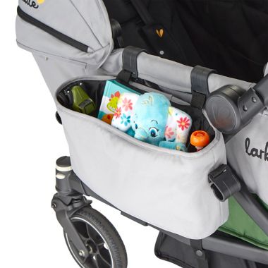 Larktale&trade; Caravan&trade; Coupe Double Stroller in Grey/Black. View a larger version of this product image.