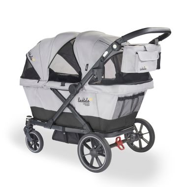 Larktale&trade; Caravan&trade; Coupe Double Stroller in Grey/Black. View a larger version of this product image.