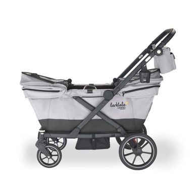 Larktale&trade; Caravan&trade; Coupe Double Stroller in Grey/Black. View a larger version of this product image.
