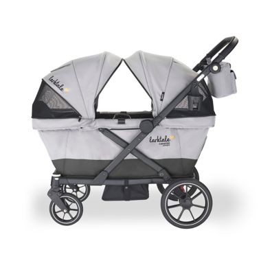 Larktale&trade; Caravan&trade; Coupe Double Stroller in Grey/Black. View a larger version of this product image.