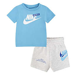 Nike® Double Swoosh T-Shirt and Short Set in Heather