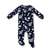 mighty goods&trade; Newborn Zip Up Sleep Footie Pajamas in Navy Space