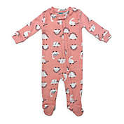 mighty goods&trade; Newborn Zip Up Sleep Footie Pajamas in Pink Dinos