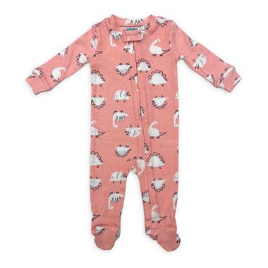 mighty goods&trade; Size 9M Zip Up Sleep Footie Pajamas in Pink Dinos. View a larger version of this product image.