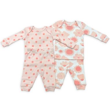 mighty goods&trade; Size 24M 4-Piece Snug Fit Pajamas Set in Pink Floral/Dots. View a larger version of this product image.