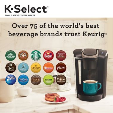 Keurig&reg; K-Select&reg; Single-Serve K-Cup&reg; Pod Coffee Maker in Matte Black. View a larger version of this product image.