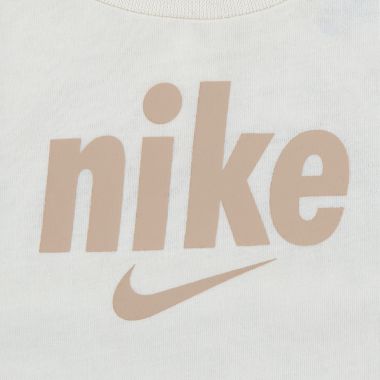 Nike&reg; Newborn Colorblocked Romper in Ivory/Multi. View a larger version of this product image.