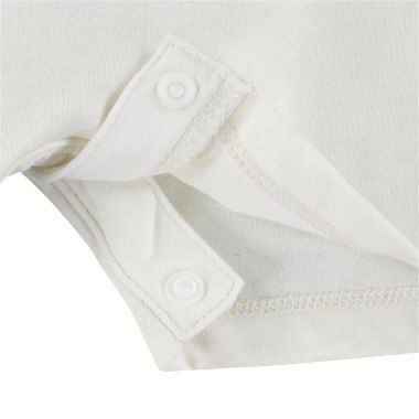 Nike&reg; Newborn Colorblocked Romper in Ivory/Multi. View a larger version of this product image.