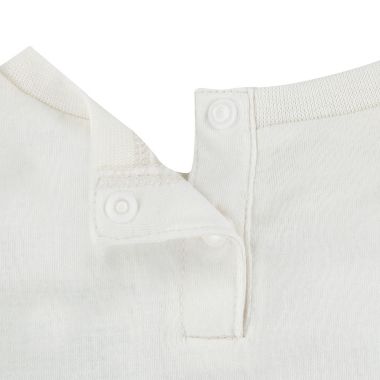 Nike&reg; Newborn Colorblocked Romper in Ivory/Multi. View a larger version of this product image.