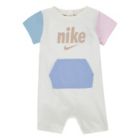 Alternate image 0 for Nike&reg; Newborn Colorblocked Romper in Ivory/Multi
