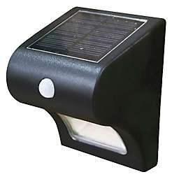 Classy Caps™ Outdoor Solar Motion Sensor Deck & Wall Light in Black