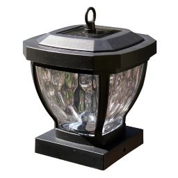 Classy Caps™ Manchester Outdoor 4-Inch x 4-Inch Solar Post Cap in Dark Bronze