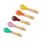 Alternate image 0 for Avanchy Bamboo + Silicone Toddler Feeding Forks in Pink (Set of 5)