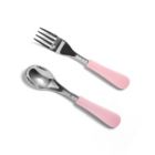 Alternate image 0 for Avanchy 2-Piece Stainless Steel Baby Spoon Fork Combo Set in Pink