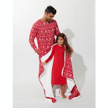 Bellabu Bear Polar Isle Sherpa Baby Blanket in Red. View a larger version of this product image.