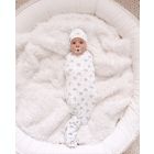 Alternate image 1 for Bellabu Bear Butterfly Swaddle and Beanie Set in White
