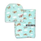 Alternate image 0 for Bellabu Bear Vintage Airplane Swaddle and Beanie Set in Blue
