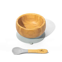 Avanchy Bamboo + Silicone Suction Baby Bowl and Spoon