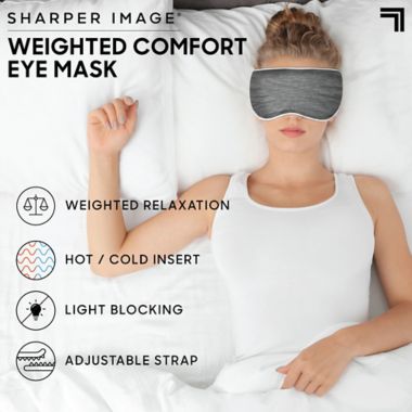 Sharper Image&reg; Weighted Comfort Eye Mask in Grey. View a larger version of this product image.