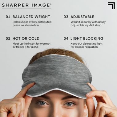 Sharper Image&reg; Weighted Comfort Eye Mask in Grey. View a larger version of this product image.