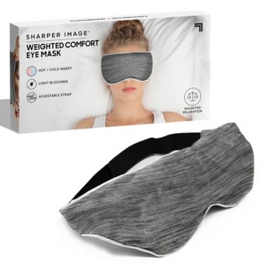 Sharper Image&reg; Weighted Comfort Eye Mask in Grey. View a larger version of this product image.