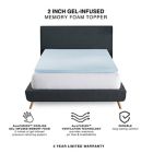 Alternate image 2 for BodiPEDIC&trade; 2" Cooling Gel Memory Foam Mattress Topper