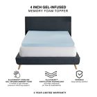 Alternate image 2 for BodiPEDIC&trade; 4" Cooling Gel Memory Foam Mattress Topper