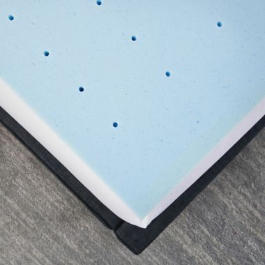 BodiPEDIC&trade; 4" Cooling Gel Memory Foam Mattress Topper. View a larger version of this product image.