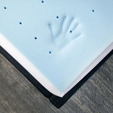 BodiPEDIC&trade; 4" Cooling Gel Memory Foam Mattress Topper. View a larger version of this product image.