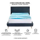 Alternate image 2 for BodiPEDIC&trade; 2" Cooling Gel Swirl Memory Foam Mattress Topper