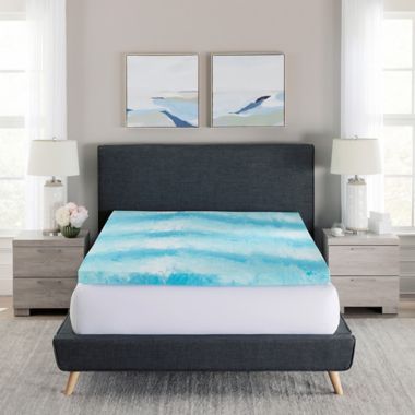 BodiPEDIC&trade; 3" Cooling Gel Swirl Memory Foam Mattress Topper. View a larger version of this product image.