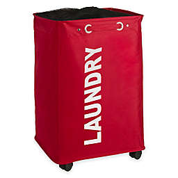Wenko Quadro Laundry Bin in Red
